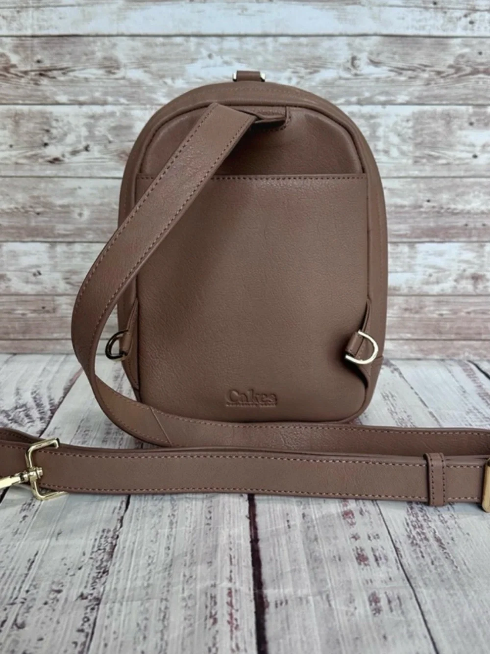 Cakes Concealed Carry Madeline XL-M Leather Purse in Almond - Picture 4 of 13